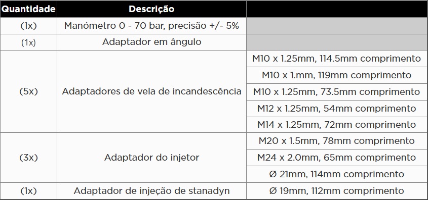 KROFTOOLS KIT COMPRESSÃO MOTOR DIESEL a1