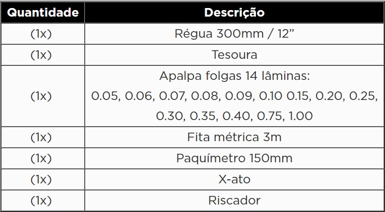 KROFTOOLS MÓDULO 7PCS FERRAMENTA MEDIÇÃO a1