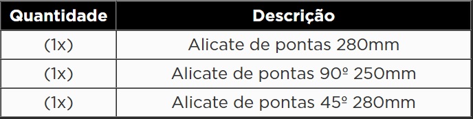 KROFTOOLS MÓDULO ALICATES EXTRA LONGOS 3PCS a1